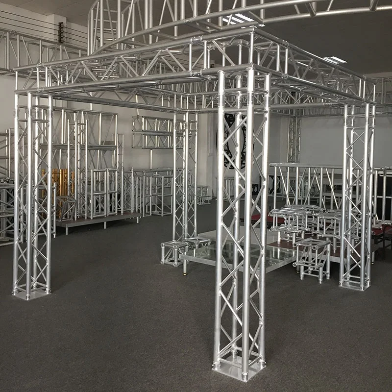 【Factory Wholesale】Heavy Duty Aluminum Alloy Spigoted Ground Support Truss System Modular Design Quick Installation Customizable