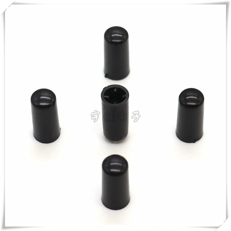 20PCS 7*15 Black Button Cap 6*6 Series Light Touch Switch Cap Plastic Button Cap Round Square Hole Universal 3.2MM