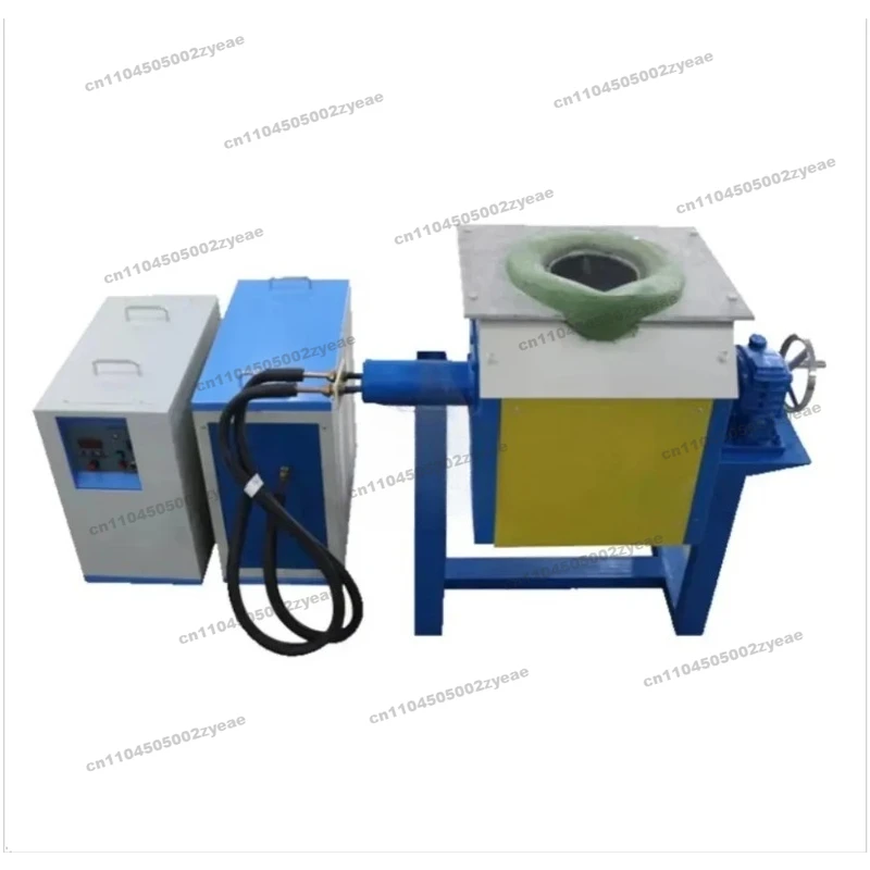 Energy-saving 15KW Inclined Electric Metal Melting Induction Industrial Furnace