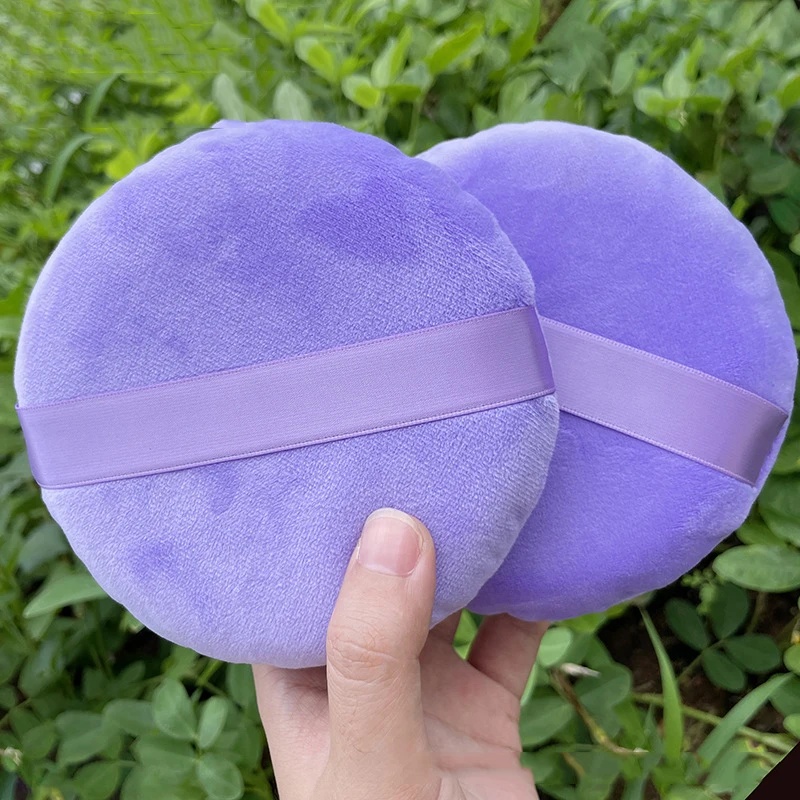 2 Stuks Extra Grote Maat Droge Poederdonsjes 130/150 Mm Zachte Ronde Make-Up Spons Cosmetische Foundation Bladerdeeg vrouw Beauty Make Up Tool