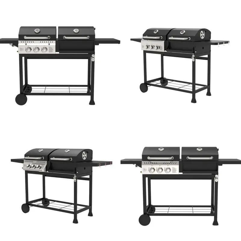 Portable Butane Gas Grill BBQ Smoker Oven for Fish Meat Outdoor Camping Villa Party Multifunctional Charcoal Compatible