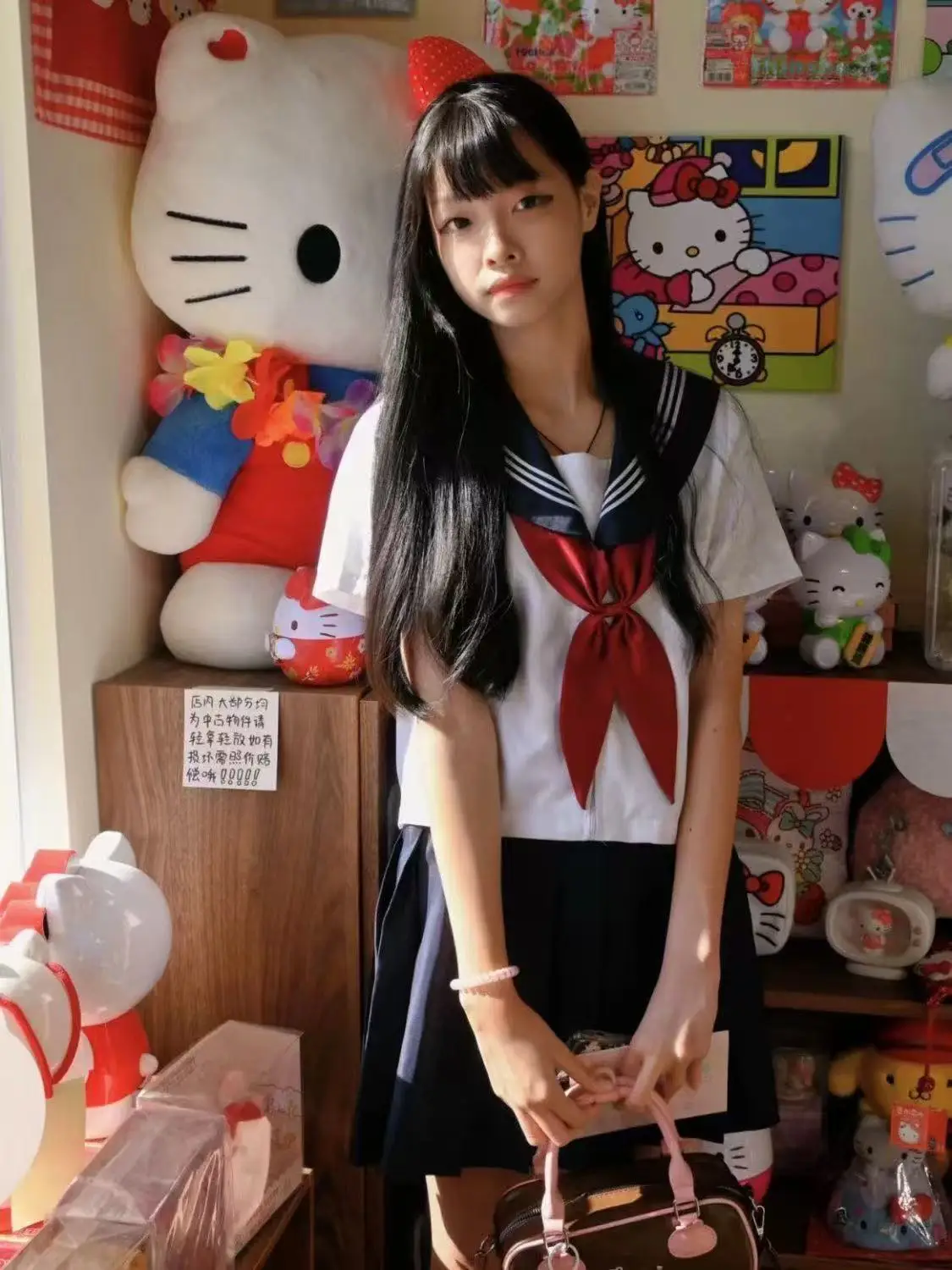 

Anime Cosplay Costume Set, Gankou Three-Layer Long-Sleeve Shirt, School Style Sailor Suit for Comic Con
