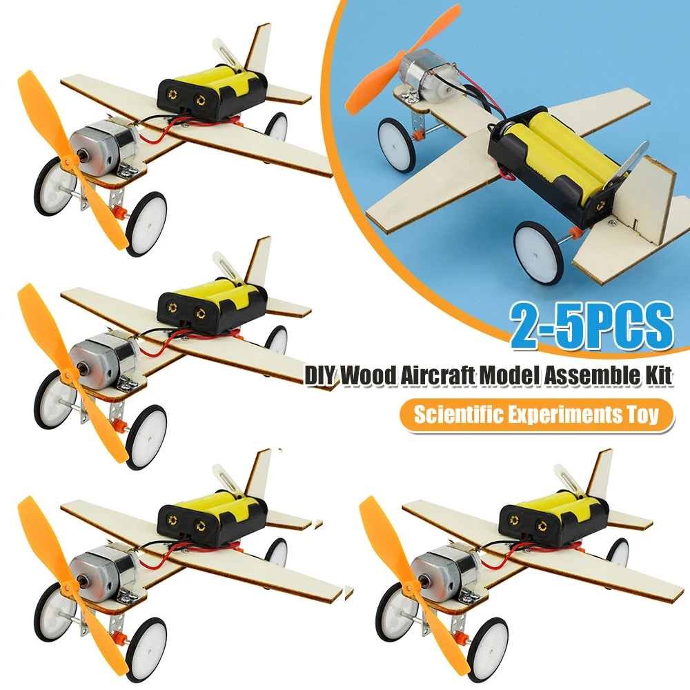 

DIY Wood Aircraft Model Assemble Kit Wooden Plane Science Educational Learning Practical Skills Early Education Toy