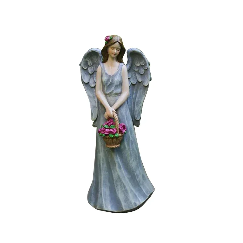 Imagem -05 - Fada de Flor Estatueta de Resina Anjo Estátua Ornamentos Nórdico Home Decor Artesanato de Jardim Enfeites de Casamento Decoração do Quarto