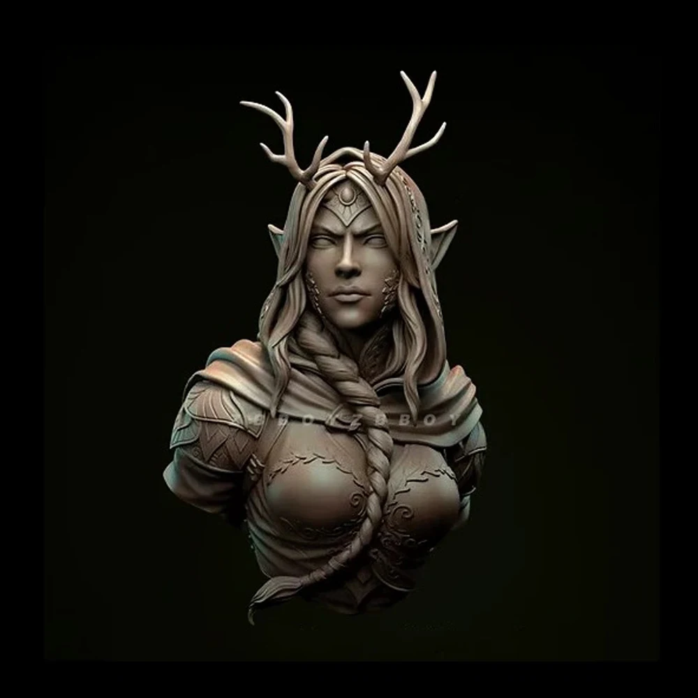 

Фигурка из смолы, бюст, 1/12 АЕЛИТВ, дух оленя, GK, тема фэнтези, комплект в разобранном и неокрашенном виде