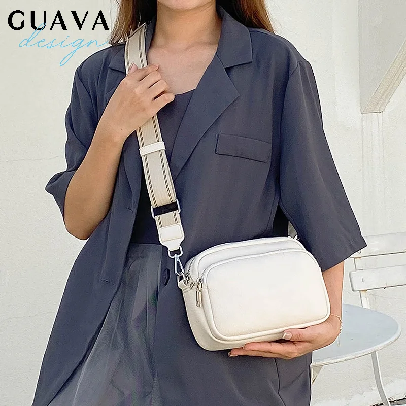 

New Lychee Pattern Small Square Bag Comfortable Weaving Strap Style Wide Shoulder Strap Small Bag Single Shoulder Crossbody Bag