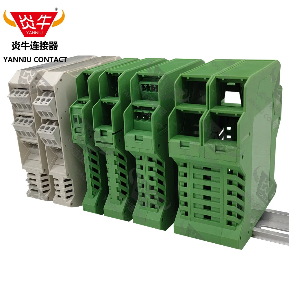 10Pcs Electronic Housing DIN Rail Box Isolated safety gate Signal conversion Temperature transmitter Shell ME1250/1750/2250/4500