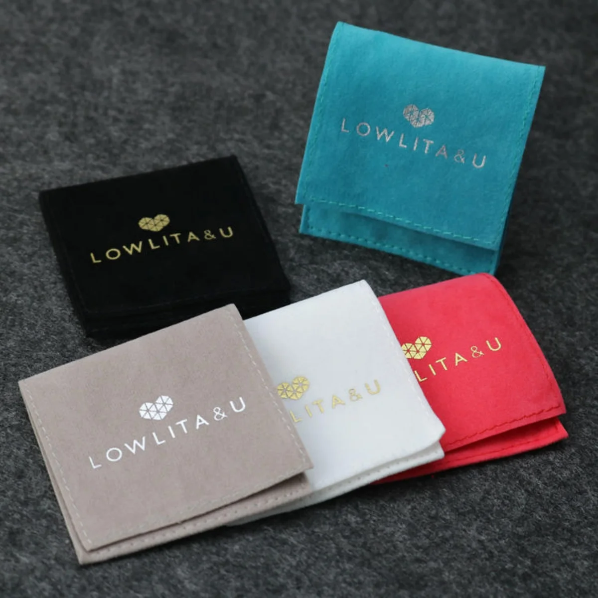 

100pcs Jewellery Pouch Snap Button Soft Velvet Bag Envelope Jewelry Packaging Bracelet Necklace Earring Ring Christmas Pouch