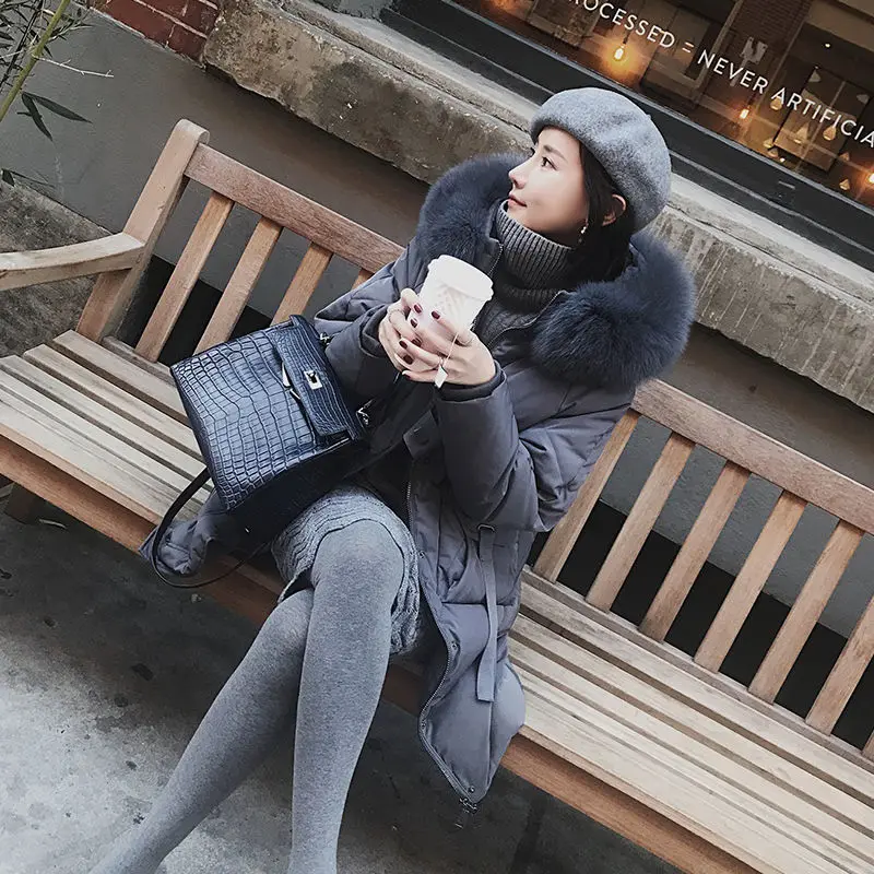 2025년 겨울 여성용 다운 자켓 출퇴근용 따뜻한 후드 구스 다운 자켓