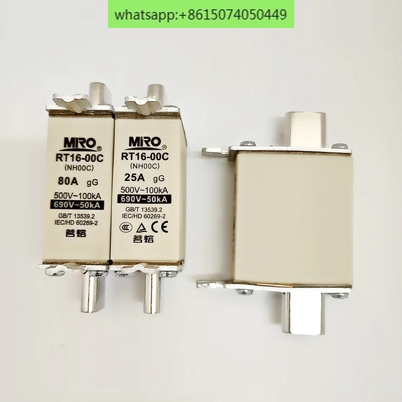 

5 шт. Mingfused квадратная трубка тип ножа контактный предохранитель RT16-00C NH00C 6A ~ 160A 500V керамическая страхование