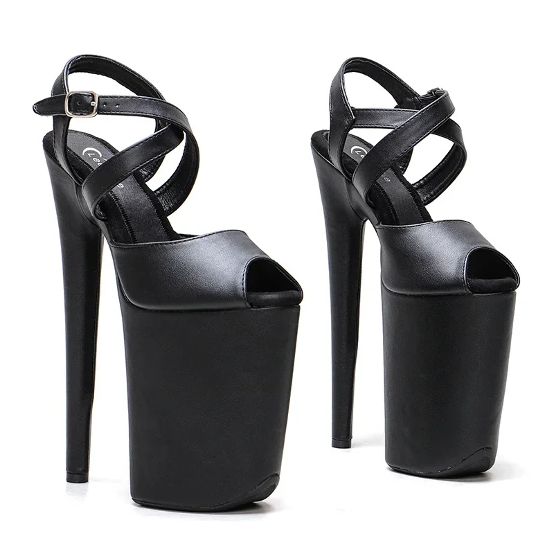 Leecabe 23CM/9inches Mette PU upper  Platform Shoes Sexy Dance Shoes  High Heels Sandals Pole Dance shoes