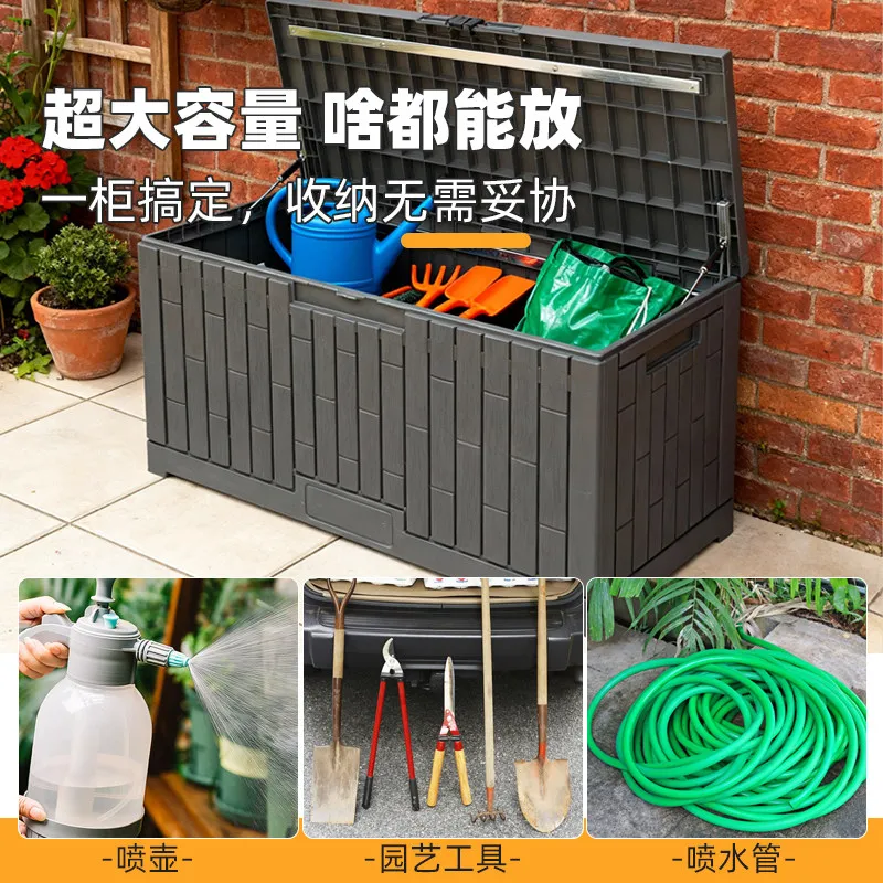 Outdoor Courtyard Large Capacity Storage Cabinet Tool Storage Cabinet Waterproof and Sunproof Outdoor Garden Yard Utility Tool