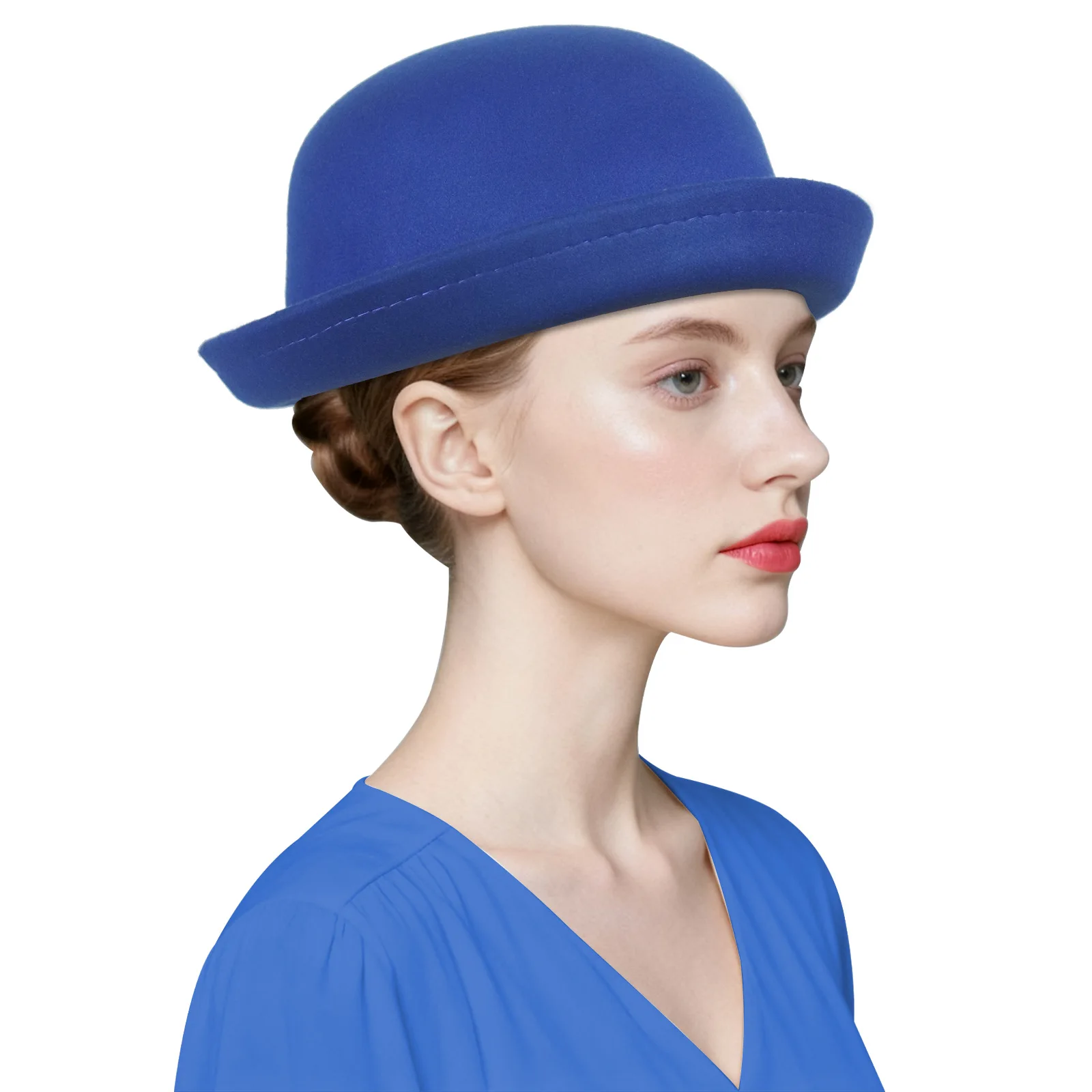 

Женская однотонная фетровая шляпа, осенне-зимняя французская ретро-котелок в британском стиле, берет-бини, модный аксессуар для головного убора