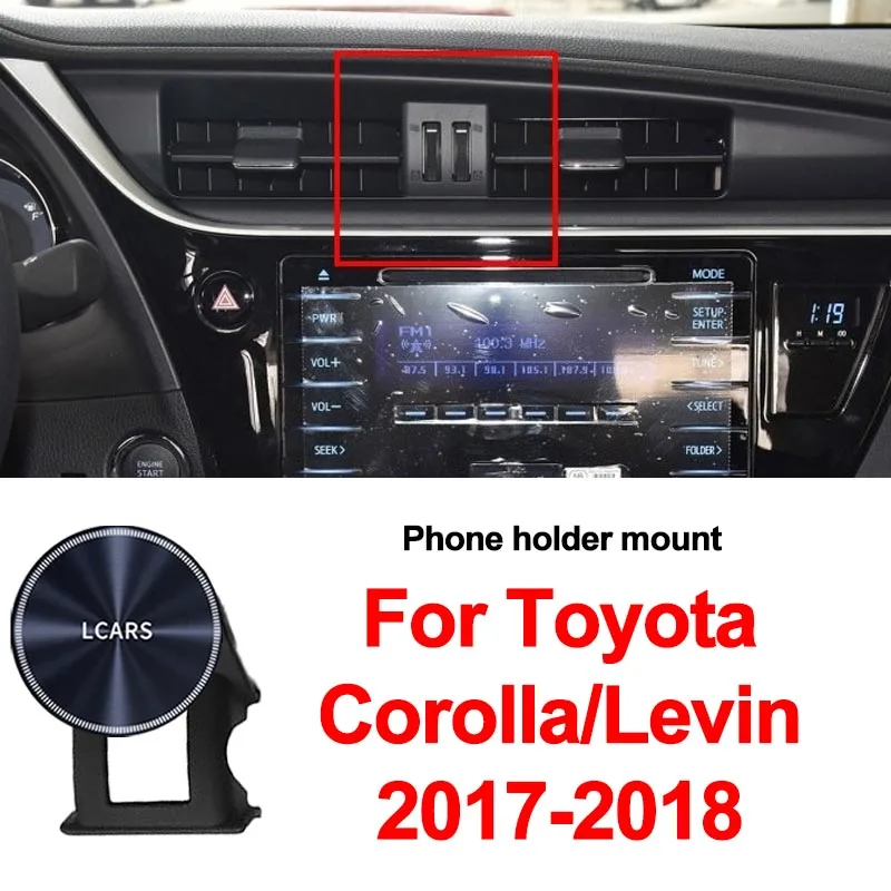 Suitable for Toyota Corolla Levin 2017-2018 Models, Special Car-Specific Phone Holder, Rotatable and Adjustable Magnetic Phone Holder