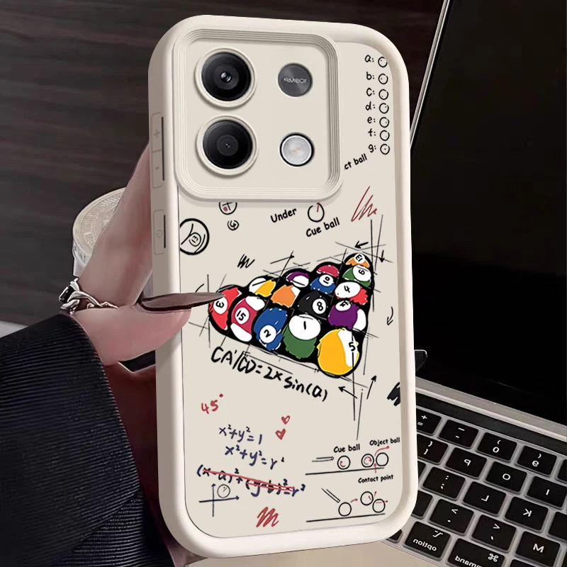 Billiards Printed TPU Case For Xiaomi Redmi Note 13 14 Pro Plus 12 13 14 5G 13C Poco X6 X5 M6 F6 14T 13T Pro Soft Phone Cover