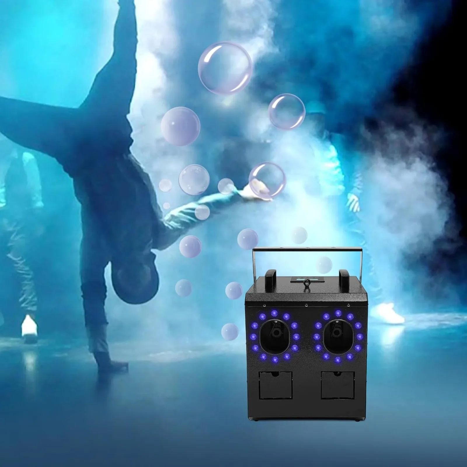 مجموعة ماكينة ضباب الفقاعات 3 في 1 من BYMAOCAR، ماكينة فقاعات الدخان DMX بقدرة 900 وات مع جهاز تحكم عن بعد لآلة فقاعات الضباب مع أضواء RGBW