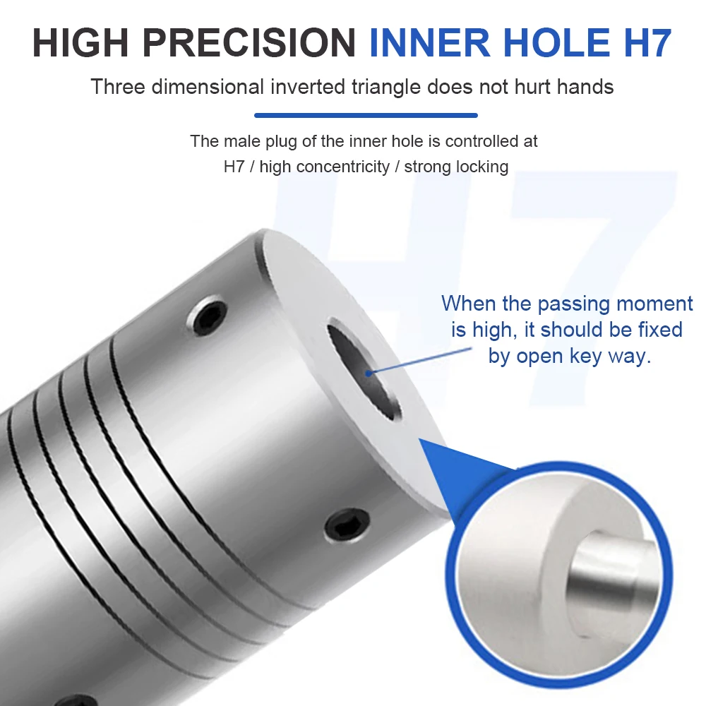 Clowiet Aluminium CNC Motor Jaw Shaft Coupler 5mm To 8mm Flexible Coupling OD  Dropshipping 3/4/5/6/6.35/7/8/10mm LR D D19L25