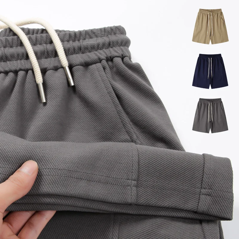 

Летние мужские шорты из искусственного хлопка, повседневные мешковатые спортивные шорты, мужские бриджи, крупные пятиконечные брюки, широкие короткие спортивные брюки