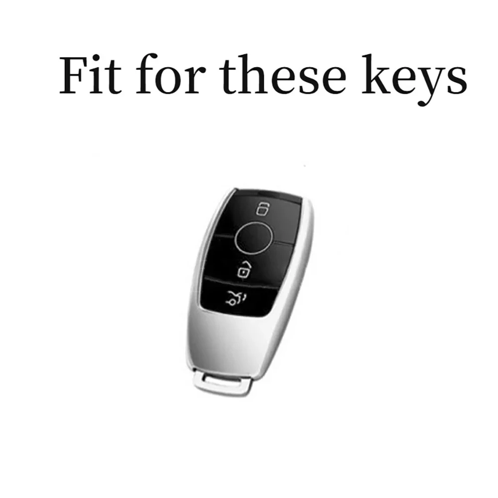 Grey TPU Car Remote Key Case Cover Shell For Mercedes Benz A C E S G Class GLC CLE CLA GLB GLS W177 W205 W213 W222 X167 AMG
