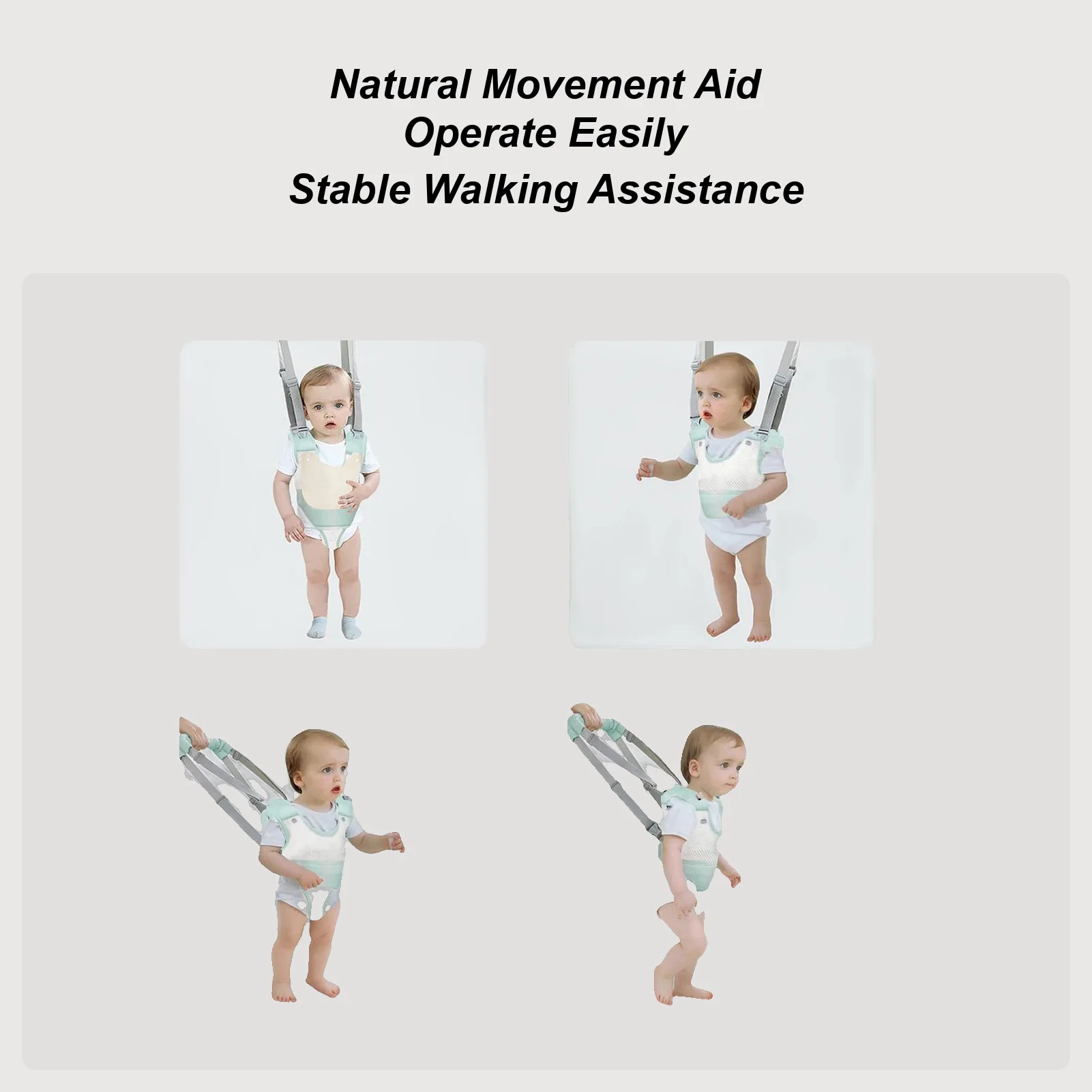 Baby Walking Harness Handheld Kids Walker Helper Breathable Safety Reins for Daycare Centers Outdoor Play Home Early Development