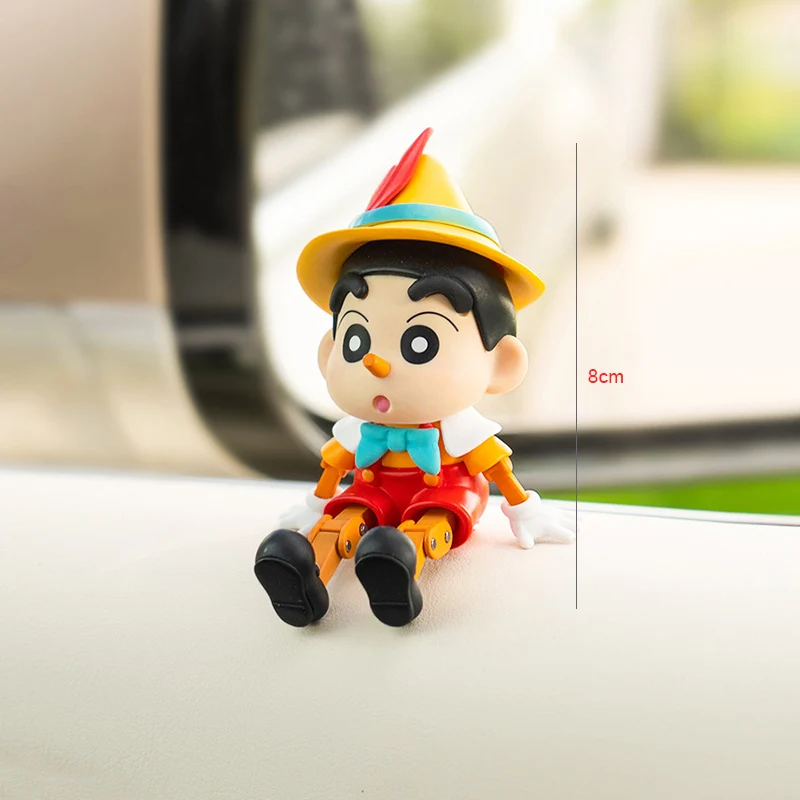 1pcs Car Interior Decoration Cartoon Character Anime Pinocchio Building Block Marionette Doll little devil Car Decoration