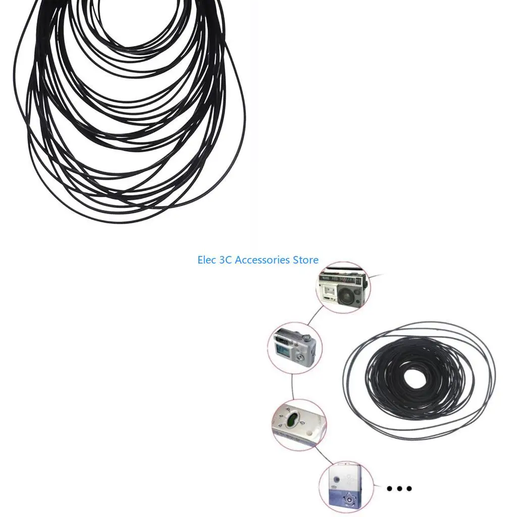 Y51A 1 Set 1mm Cassette Tape Machine Belts 40-135mm Fold Length for DVD Recorders
