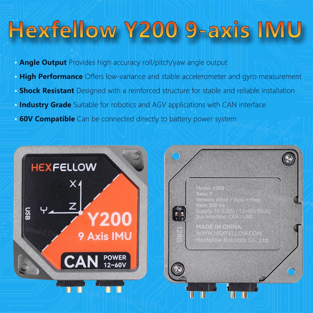 

Seeed Hexfellow Y200 9-axis IMU Specifically developed for robots