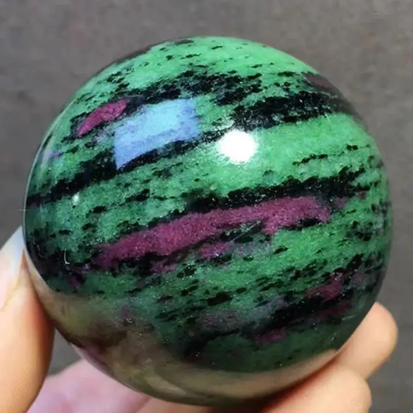 

Natural Formed!Ruby And Emerald Balls, Quartz Crystal Raw Gemstone Polishing Balls, Minerals, Reiki, Healing