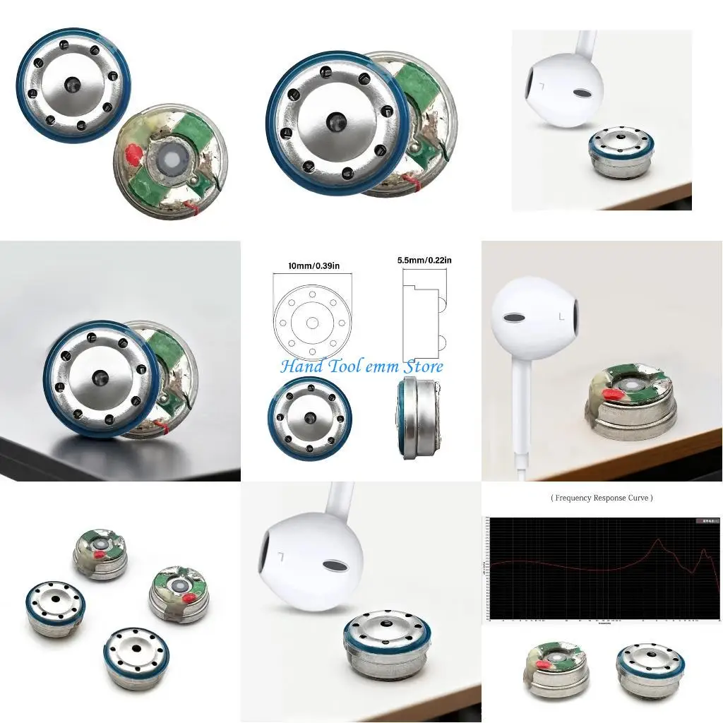 

H37F 10 мм двухкамерный динамик HiFi с динамическим драйвером с бериллиевой диафрагмой для четкого воспроизведения звука