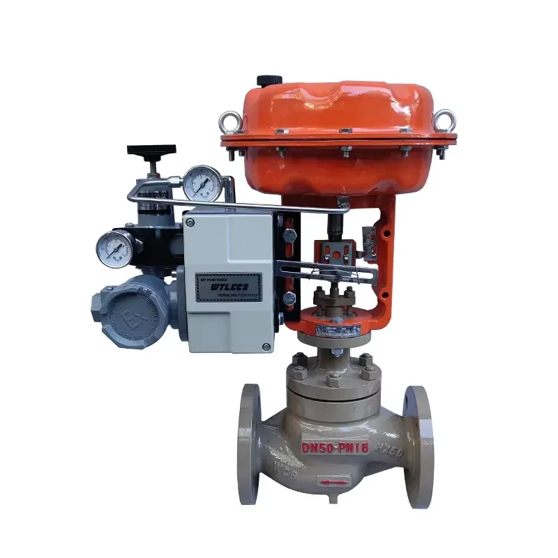 DN50-DN300 ZJHP Series Guide Single Seated Pneumatic Diaphragm Actuator Pneumatic Control Globe Valves