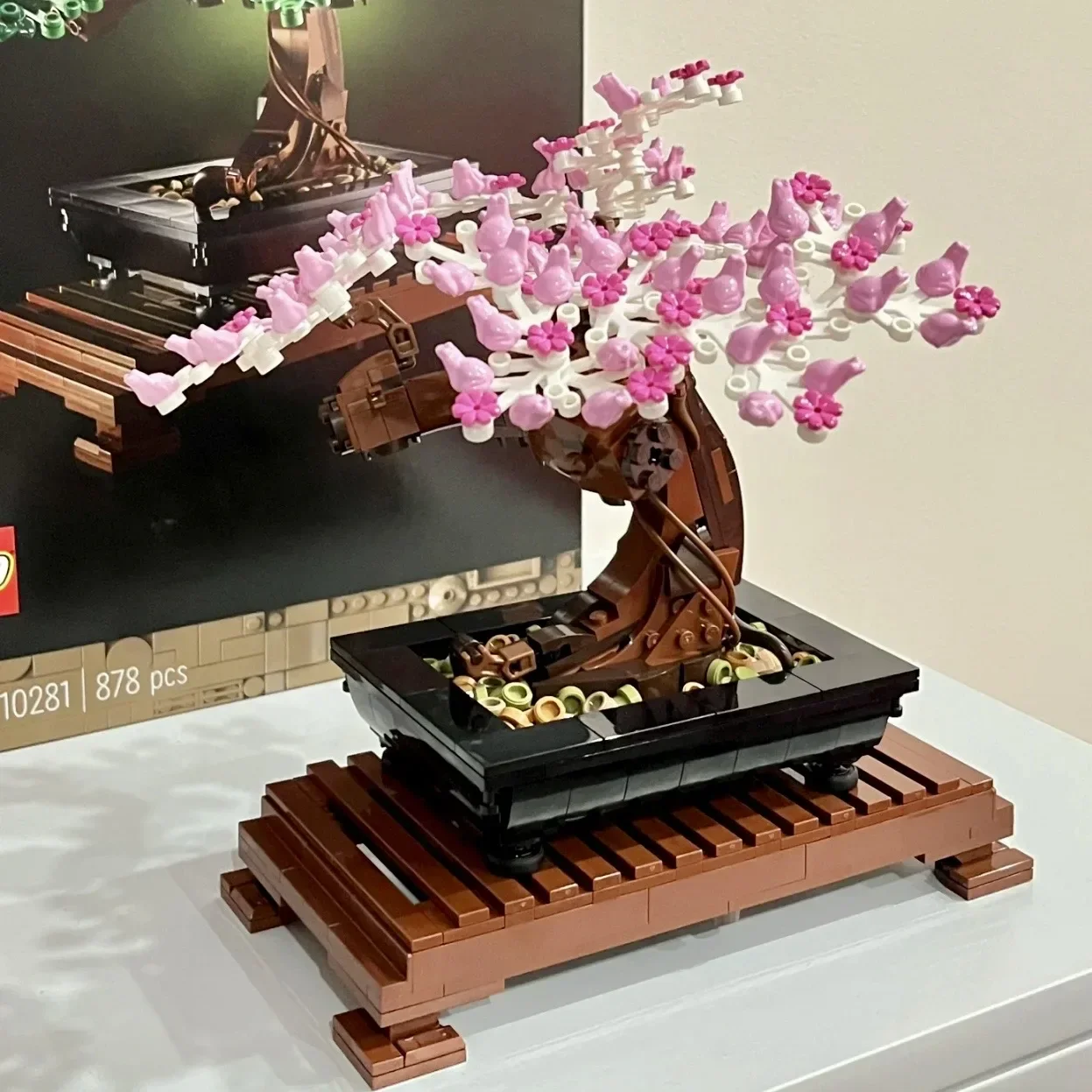 MOC-ramo de flores de árbol bonsái, juego de bloques de construcción 3D perpetuo, modelo de ladrillos, planta decorativa para el hogar, juguete en maceta, regalo para niños