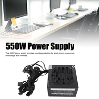 550W Power Supply Multi Guard Auto Break 120mm Bearing Quiet Fan Gaming Power Supply for Desktop Chassis Desktop Power Supply