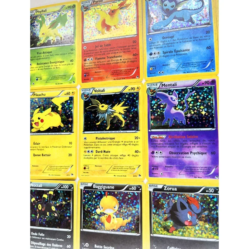 12pcs/set 2013 Eevee Flareon Vaporeon Jolteon Toys Hobbies Hobby Collectibles Game Collection Anime Cards