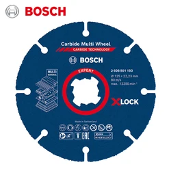 Bosch-disco de corte de X-LOCK, herramienta de corte de múltiples ruedas, 2608901193mm, tubo de plástico y madera, amoladora angular de fibra de vidrio, 125