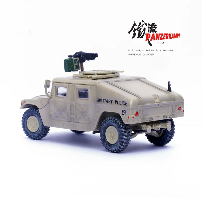 1:64 Scale Diecast Alloy 12500AA Hummer Launcher Military Off Road Vehicle Toys Cars Model Classics Adult Gifts Souvenir Display