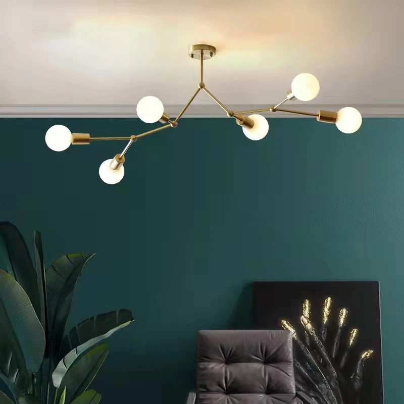 

Modern LED Ceiling Chandelier Light Loft Restaurant Chandelier Lamp Living Room Decorative Chandelies Hanglight for Kitchen