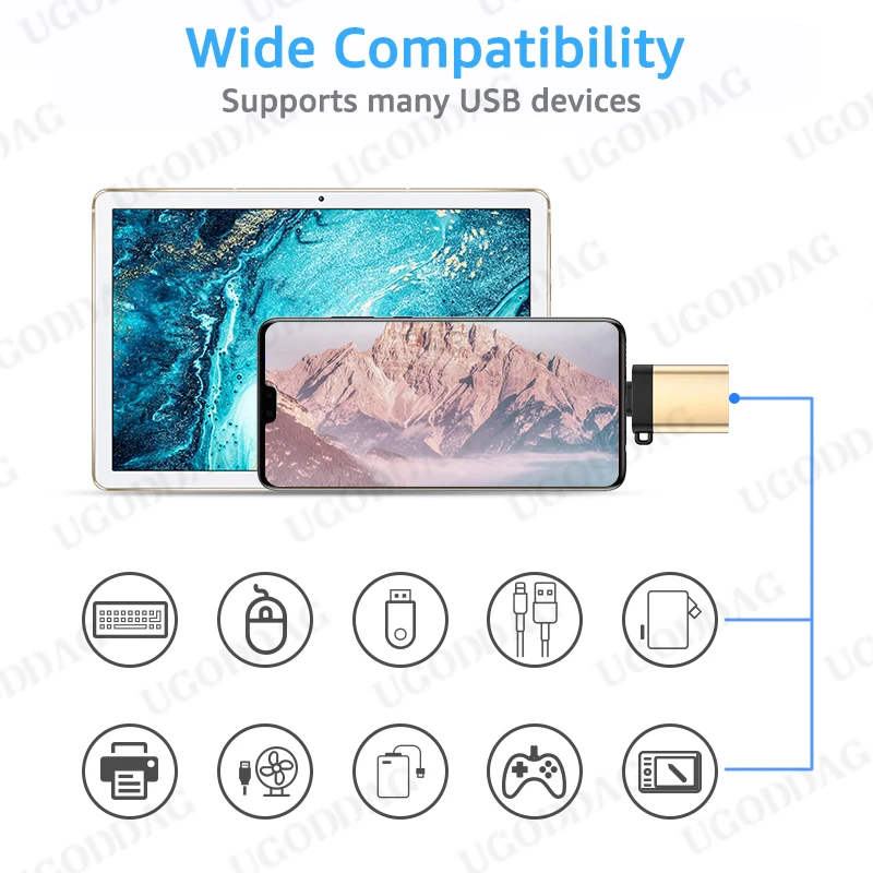 Micro usb 3.0 otg adaptador para samsung tablet android telefone, conector para xiaomi redmi huawei