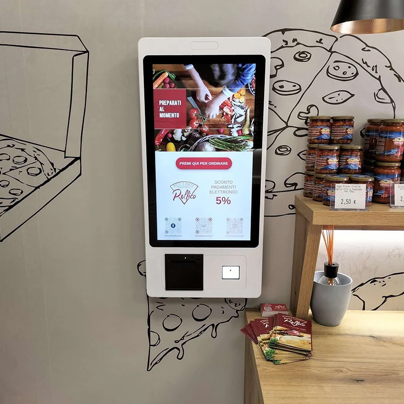 ตู้คีออสก์ระบบสัมผัสหน้าจอ Android ขนาด 21.5 23.8 27 32 นิ้ว พร้อมลำโพงในตัว รองรับ Wifi สองระบบ ระบบชำระเงินในตัว บริการตนเอง