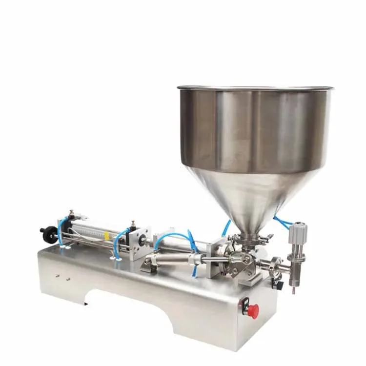 G1WG Single Double Nozzles Liquid Paste Pneumatic Mixer Heater Filling Machine For Oil Water Juice Honey Cream