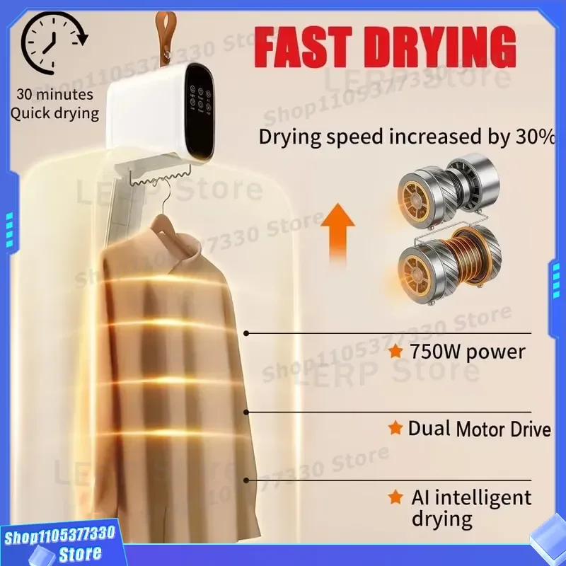 Compact Portable Electric Clothes Dryer Top Load No Installation Needed for Apartment RV Travel Home Use Small Space Saving