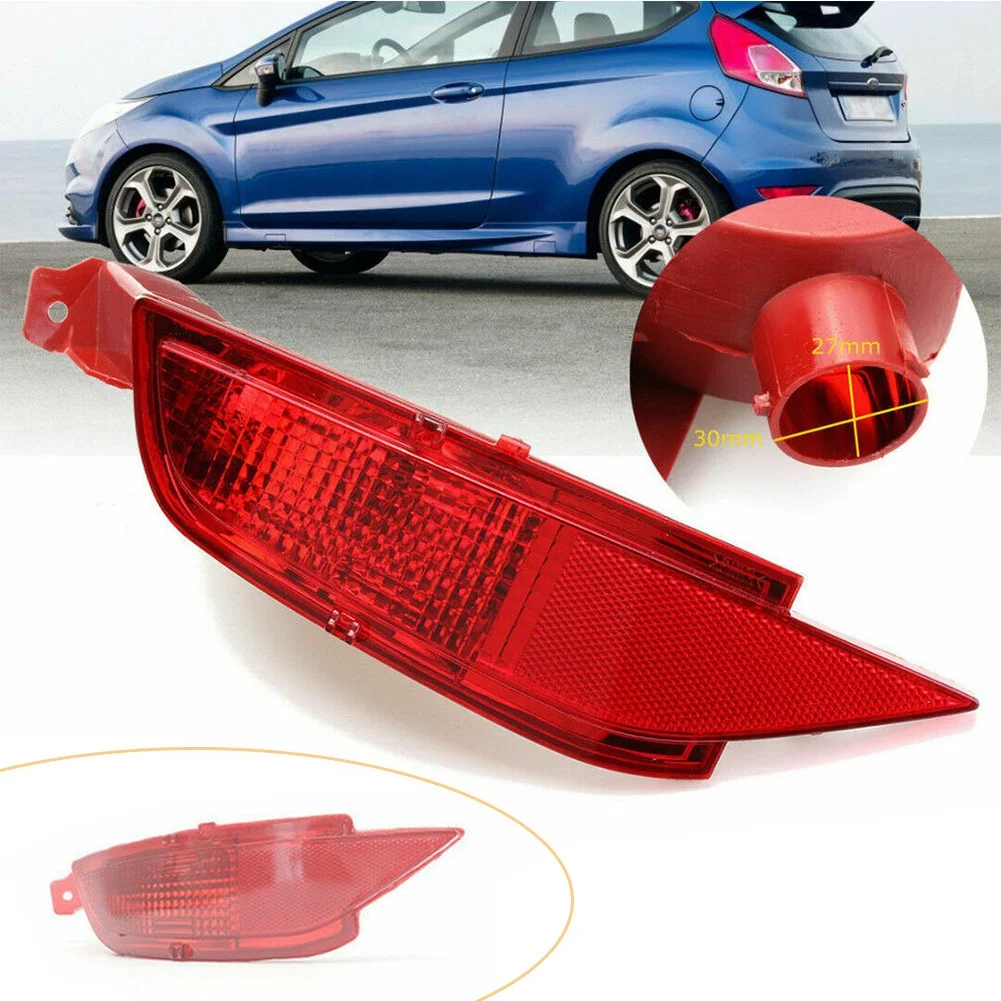 

For Ford Fiesta Repair Bumper Reflector Replacement Reflector Red Weather Resistant Rear Bumper Mount Left Side
