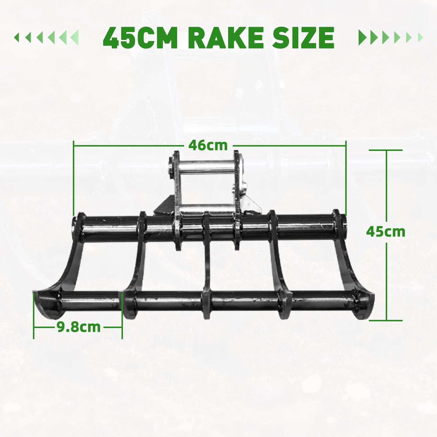 Pengiriman Gratis Stok AS Mini Excavator Wide Rake Cocok untuk Perlengkapan Mini Excavator