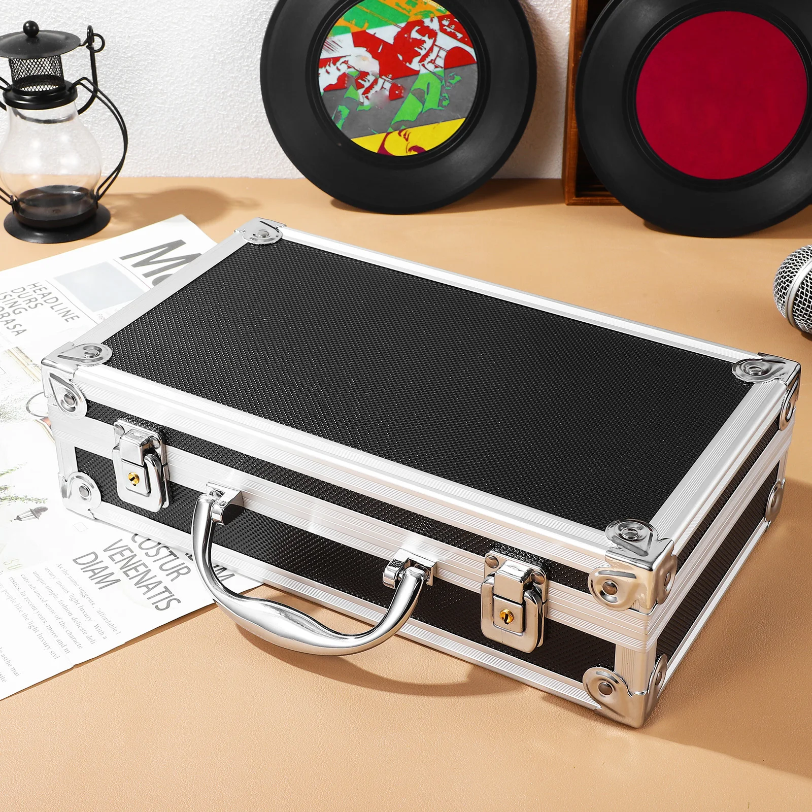 

Aluminum Alloy Toolbox Equipment Instrument Box Carrying Case with Lock for for Storage Collection Organization