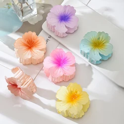 Summer Rolled Heart Flower 8CM Hair Claw Clip Hairpin Barrettes Ponytail Beach Head Accessories Holiday Women Girls Hair Clip