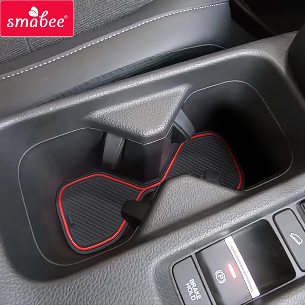 

Smabee Gate Slot Cup Mat for Honda Vezel HR-V 2021 2022 Anti-Slip Door Pad Accessories Non-Slip Mats Rubber Coaster Cushion PVC