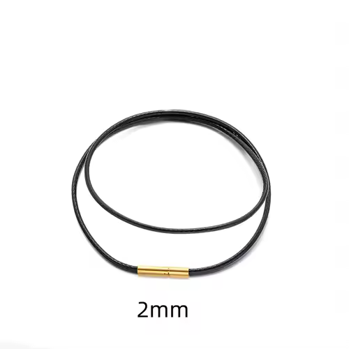 Black Genuine Leather Rope Necklace With Clasp Cord Chain Line String For DIY Pendant Jewelry Making Accessories Supplies Men - Image 27