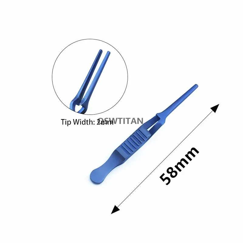 Puntas atraumáticas de titanio, cortadora de sujeción vascular arterial, mandíbula recta/crusada/ángulo, instrumentos quirúrgicos oftálmicos