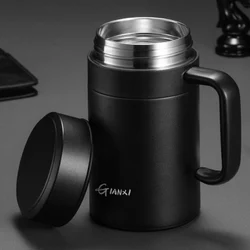 Vacuum Flask Large-capacity Stainless Steel Heat Preservation Cup Household High-grade Simple Insulation Cup