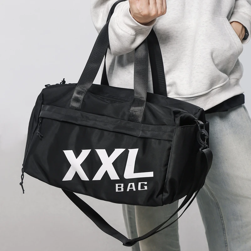 

Large-Capacity Patchwork Color Travel Bag, Casual Fitness Handbag for Men and Women, Nylon Outdoor Luggage Bag