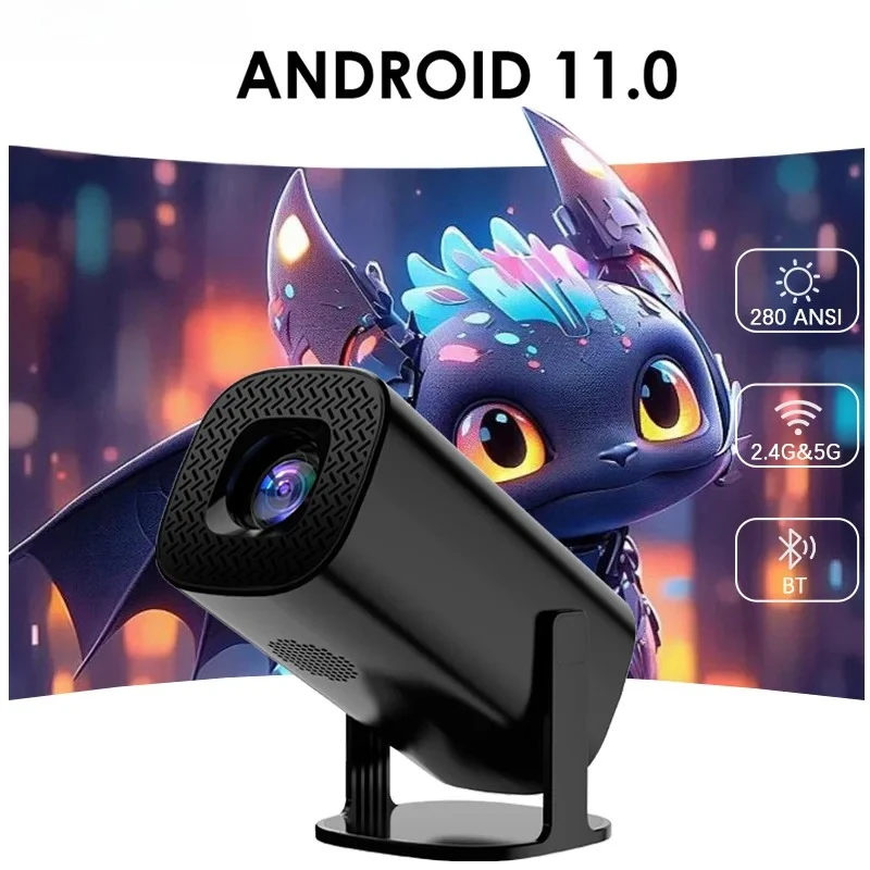 

P30 Smart Mini Projector Android 11 WiFi6 Support 4K 1080P Projector 2.4G&5G WiFi 1280*720P Smart Home Cinema Portable Projector